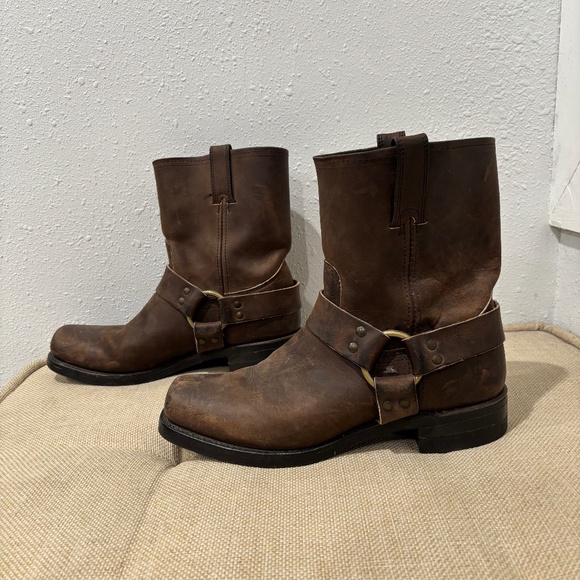 FRYE Men's Vintage Gaucho Harness 8R Leather Boots - Size 10M - Picture 2 of 8